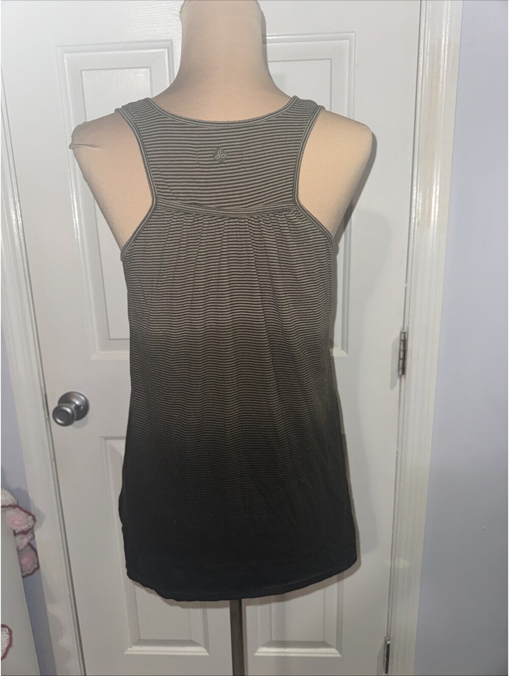 PrAna Women's Brown Ombre Striped Organic Cotton Helena Tank Top Medium - Picture 4 of 7